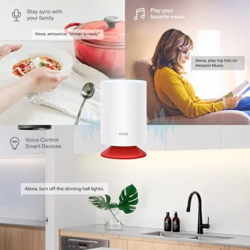 TP-Link Deco Voice X20 AX1800 Mesh Wi-Fi 6 System with Smart Speaker (2- pack) - Image 3