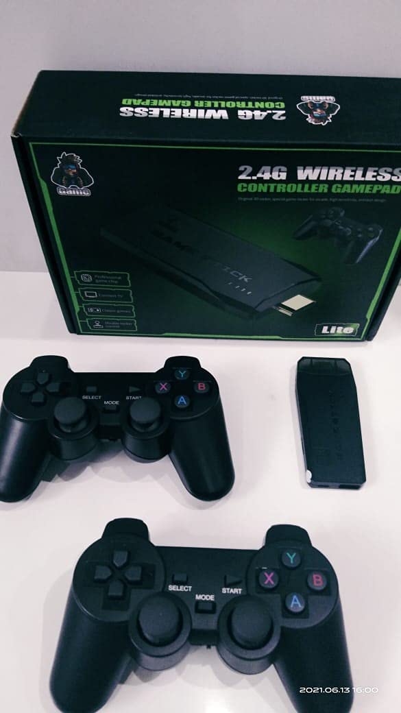 Buy 2.4G Wireless Controller Game-Pad TV Video Game Stick (2 Controller, 1  Game Stick) @ OMR 9.000