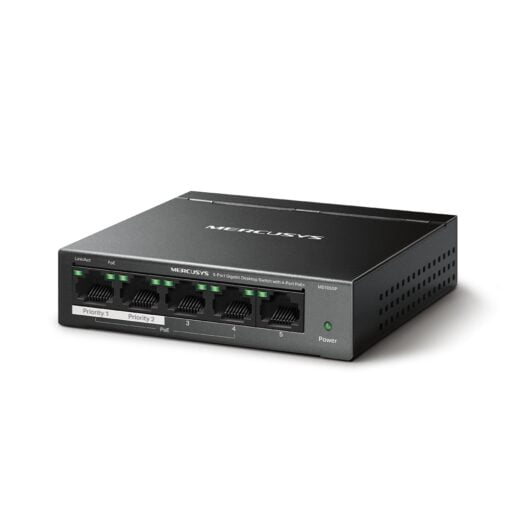 Mercusys MS 105GP 5-Port Gigabit Desktop Switch with 4-Port PoE+ - Image 2