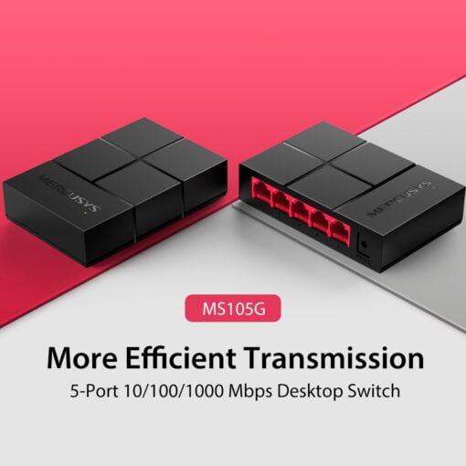 Mercusys MS105G 5-Port 10/100/1,000 Mbps Desktop Switch - Image 4