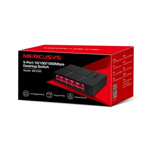 Mercusys MS105G 5-Port 10/100/1,000 Mbps Desktop Switch - Image 5